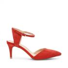 Sole Society Sole Society Laurent Ankle Strap Kitten Heel - Poppy-8.5