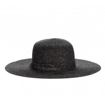 Solesociety Marled Straw Floppy Hat  - Black