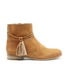 Lucky Brand Lucky Brand Gloriana Flat Leather Bootie - Toast Magma Bisque