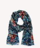 Sole Society Women's Botanical Floral Scarf Black Multi Wool From Sole Society
