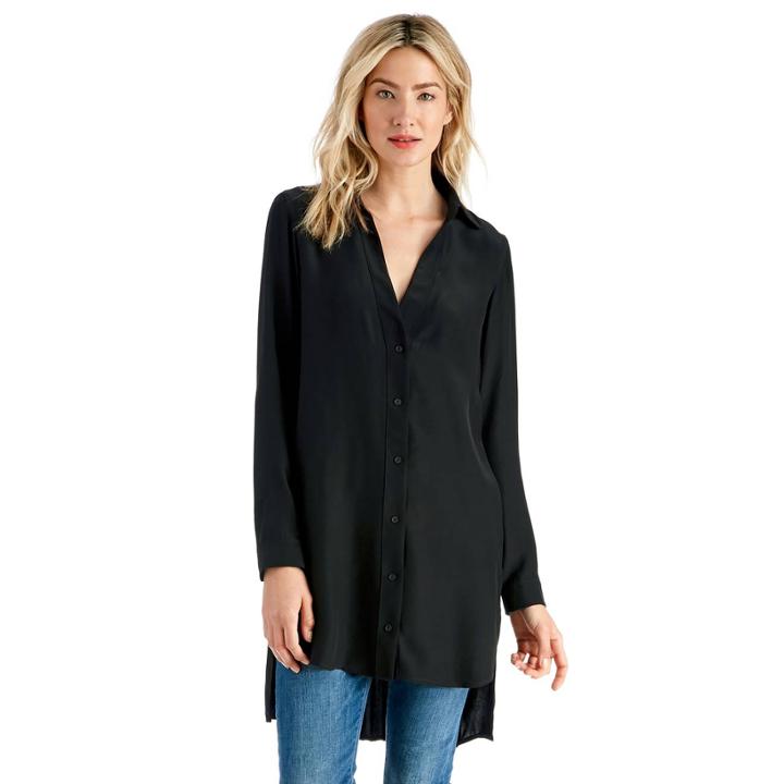 Stylesaint Stylesaint Silk Pleat Back Tunic - Black