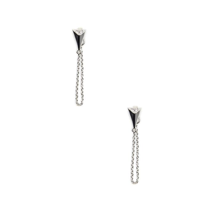 Sole Society Sole Society Arrow Drop Chain Earring - Silver
