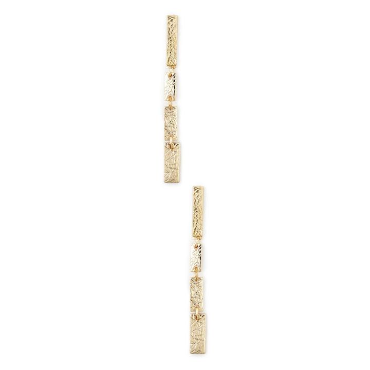 Sole Society Sole Society Hammered Front To Back Earrings - Gold