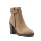 Sole Society Sole Society Jessy Nubuck Platform Bootie - Taupe-6.5