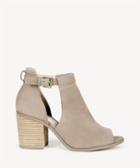 Sole Society Sole Society Ferris Block Heels Sandals Taupe Size 11 Suede