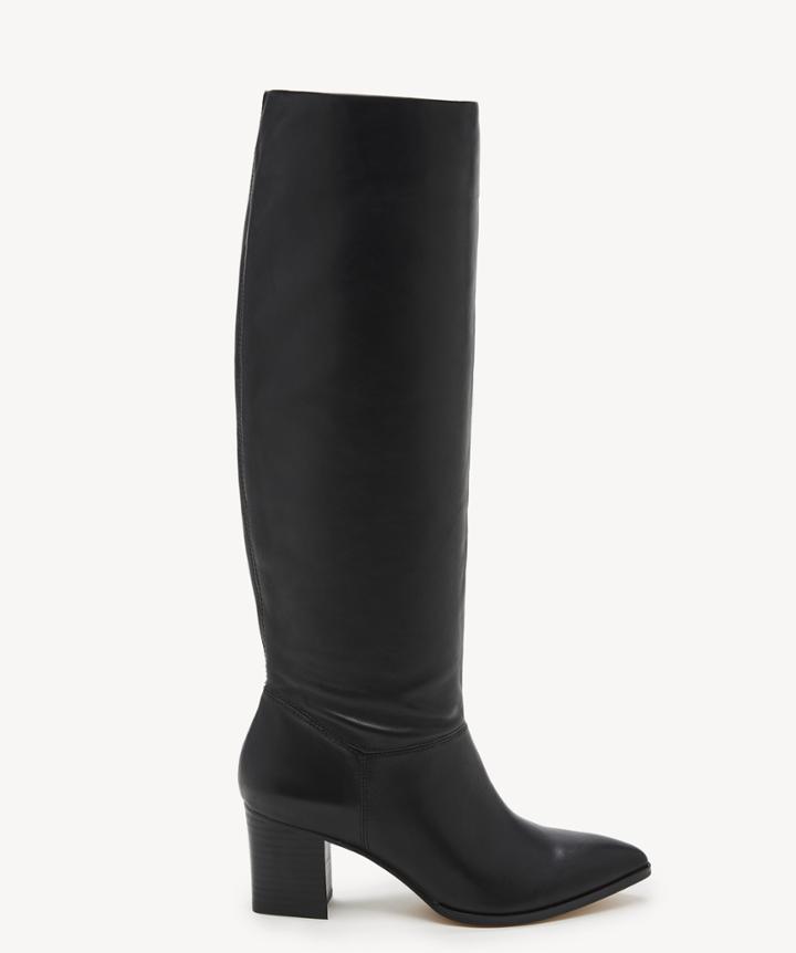 Sole Society Women's Danilynn Tall Heeled Boots Black Size 5 Leather From Sole Society