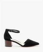 Sole Society Women's Katarina Two Piece Block Heels Pumps Black Size 5 Suede From Sole Society