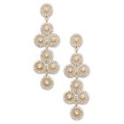 Sole Society Sole Society Crystal Fan Drop Earrings - Crystal-one Size