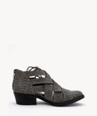 Matisse Matisse Women's Lux Cutout Bootie Charcoal Size 6 Leather From Sole Society