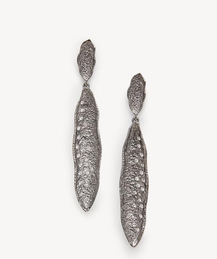 Sole Society Women's Double Drop Earrings Hematite One Size From Sole Society