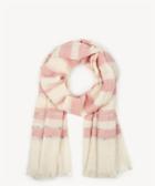 Sole Society Sole Society Jacquard Stripe Scarf Coral Combo One Size Cotton Nylon