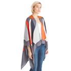Sole Society Sole Society Lightweight Geo Print Cape - Coral Multi