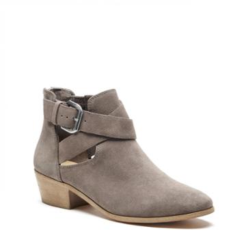 Sole Society Sole Society Evie Cutout Suede Bootie - Dark Mushroom-5