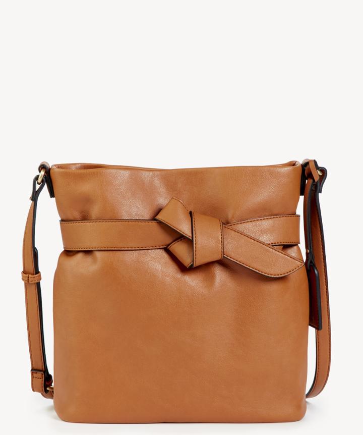 Sole Society Sole Society Karon Shoulder Vegan Bucket Cognac Leather Size Os
