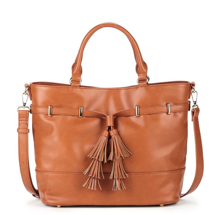 Sole Society Sole Society Ryka Double Tassel Tote - Cognac-one Size