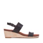 Lucky Brand Lucky Brand Jette Leather Wedge - Black