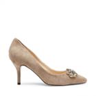 Sole Society Sole Society Eri Jeweled Pointed Toe Pump - Taupe-5.5