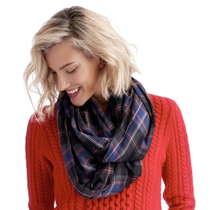 Sole Society Sole Society Plaid Scarf - Black Combo