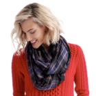 Sole Society Sole Society Plaid Scarf - Black Combo