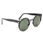 Sole Society Sole Society Sandy Cutout Metal Sunglasses - Black-one Size
