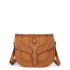 Sole Society Sole Society Kianna Lasercut Saddle Bag - Cognac