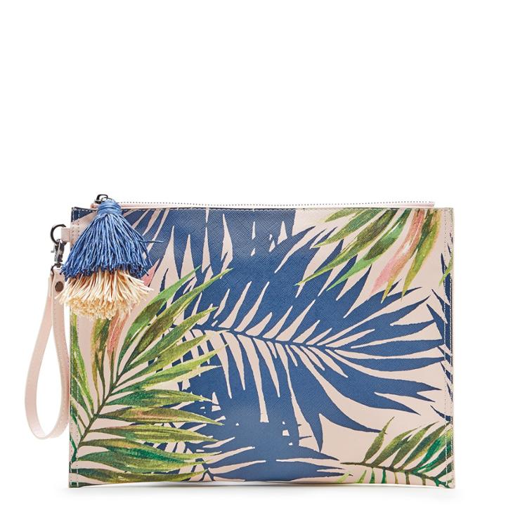 Sole Society Sole Society Panoma Vegan Printed Pouch - Pink Multi