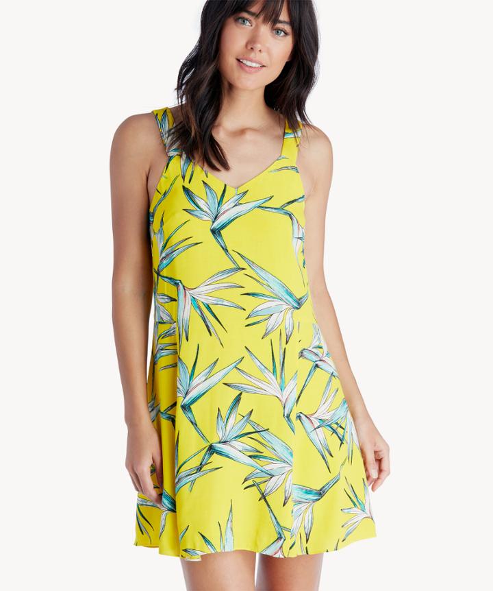 1. State 1. State Wide Strap V Neck Shift Dress