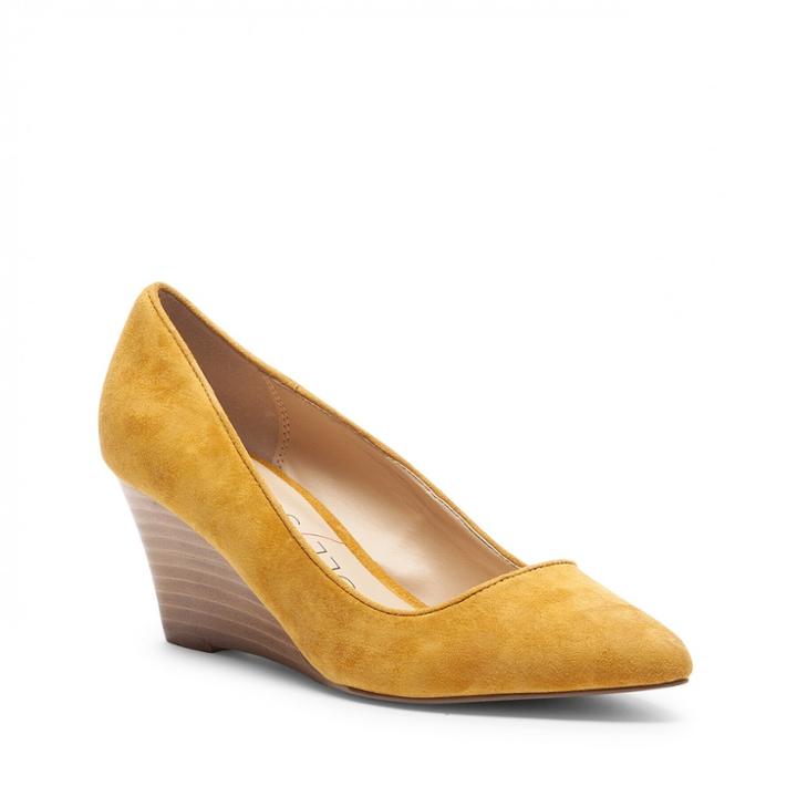 Sole Society Sole Society Juli Mid Heel Wedge - Mustard-6.5