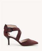Sole Society Sole Society Tamra Cross Strap Pumps Dark Burgundy Size 5 Suede