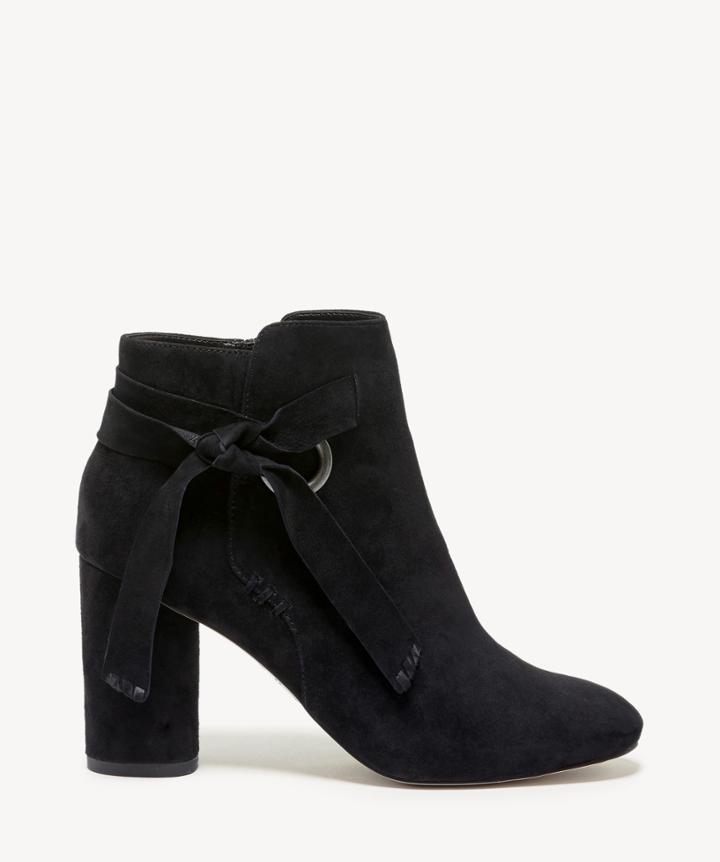 Sole Society Sole Society Zella Block Heels Bootie Black Size 10 Suede