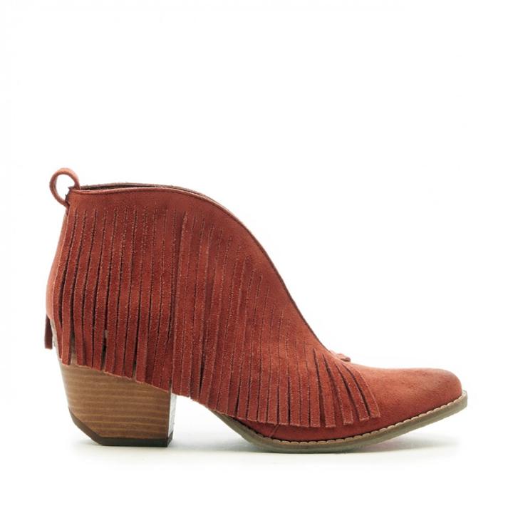 Coconuts By Matisse Coconuts By Matisse Lambert Fringe Ankle Bootie - Rust-6