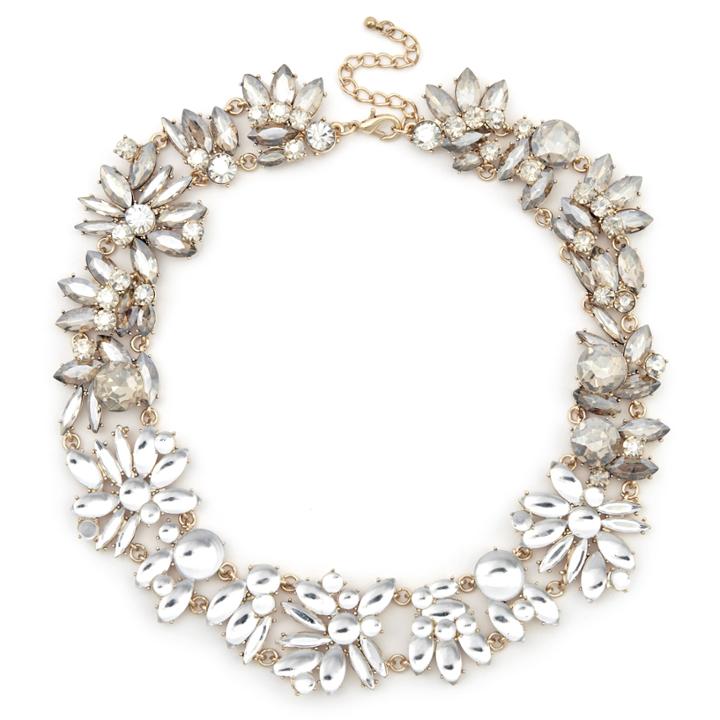 Sole Society Sole Society Floral Statement Necklace - Crystal