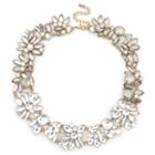 Sole Society Sole Society Floral Statement Necklace - Crystal