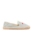 Soludos Soludos Smoking Slipper Embroidery Embroidered Espadrille - Flamingos Chambray