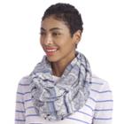 Sole Society Sole Society Knit Print Infinity Scarf - Blue-one Size