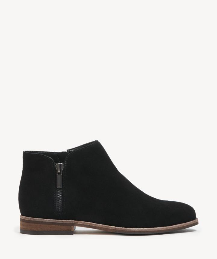 Sole Society Women's Bevlyn Zipper Bootie Black Size 5 Suede From Sole Society