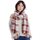 Sole Society Sole Society Scotch Wool Plaid Scarf - Clay Multi-one Size