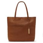 Vince Camuto Vince Camuto Risa Leather Tote - Dark Rum