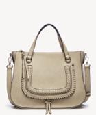Sole Society Women's Destin Satchel Vegan Studded Whipstich In Color: Light Taupe Bag Vegan Leather From Sole Society