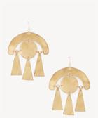 Sole Society Sole Society Geo Statement Drop Earrings Antique Gold One Size Os