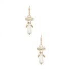 Sole Society Sole Society Natural Howlite Drop Earrings - Gold-one Size