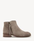 Sole Society Women's Abbott Side Zip Flats Bootie Fall Taupe Size 5 Suede From Sole Society