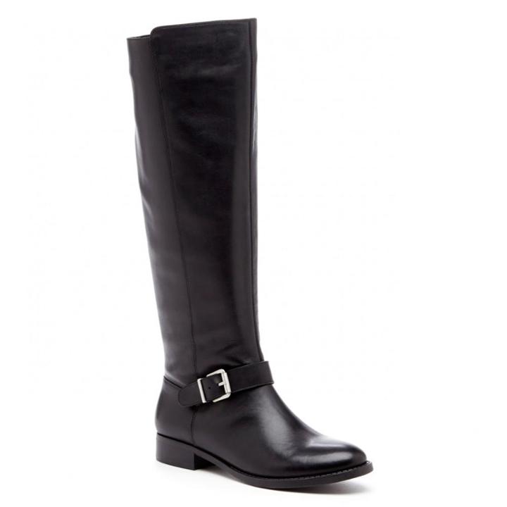 Sole Society Sole Society Shineh Leather Knee-high Boot - Black-4