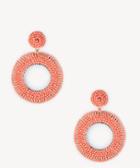 Sole Society Sole Society Coasta Beaded Hoop Earrings Coral One Size Os