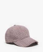 Sole Society Women's Plaid Baseball Cap Oxblood Combo One Size Wool Polyester From Sole Society