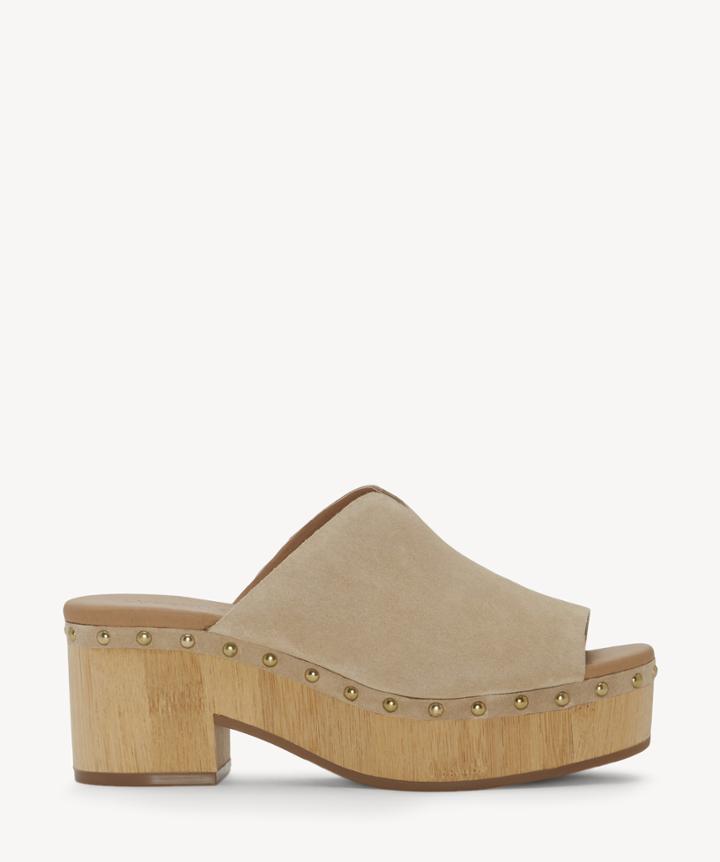 Lucky Brand Lucky Brand Women's Simbrenna Platform Sandals Travertine Size 5 Suede From Sole Society