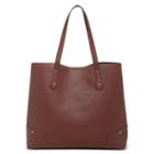 Sole Society Sole Society Rome Vegan Leather Studded Tote - Chestnut-one Size