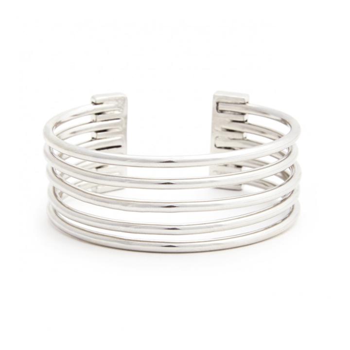 Sole Society Sole Society Multi Row Cuff - Silver-one Size