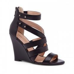 Solesociety Sole Society Rocio Open Toe Wedge - Black-5.5
