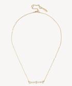 Sole Society Women's 18 Bar Pendant 14k Vintage Gold/crystal Size Onesize From Sole Society